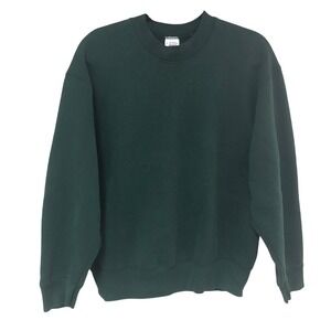 Vintage BVD Mens Blank Crew Neck‎ Sweatshirt Long Slv 50 50  Size L Green USA